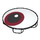LEGO Plate 2 x 2 Round with Rounded Bottom with Eye with Red Outline (2654 / 102131)