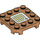 LEGO Plate 4 x 4 x 0.7 with Rounded Corners and Empty Middle with Rotating Platforms Scanner Code (66792 / 79868)