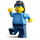 LEGO Polizei Cadet, Female (Lange Schwarz Haar mit Braids) Minifigur