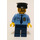 LEGO Polizei - Deckel mit Blau tie und gold badge Minifigur