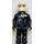 LEGO Police Cop with Black Outfit, White Helmet and Yellow Head Minifigure