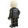 LEGO Politie Cop met Zwart Kleding, Wit Helm en Geel Hoofd Minifiguur