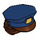 LEGO Police Hat with Gold Badge and Hair in Bun (30725 / 101307)