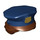 LEGO Police Hat with Gold Badge and Hair in Bun (30725 / 101307)