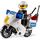 LEGO Police Motorcycle (Schwarz/Grün Aufkleber) 7235-1