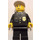 LEGO Polis i Kostym med Bricka och Vit Keps Minifigur