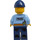 LEGO Politie Officer (Stubble, Dark Blauw Pet) minifiguur