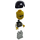 LEGO Politie Officer met Zwart Shirt met Twee Pockets en Wit Sleeves, Sheriff Badge, Light Grijs Poten, Sunglasses, en Zwart Haar minifiguur