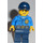 LEGO Agente de policía con Dark Azul Gorra Minifigura