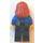 LEGO Polis med Mörk Orange Hår och Röd Lipstick Minifigur