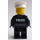 LEGO Police Officer with Dark Stone Hands and Black Pants Minifigure