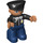 LEGO Police Officer with Helmet and Black Top Duplo Figure