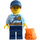 LEGO Polizist mit Orange Schwimmweste und Lipstick Minifigur