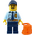 LEGO Policjant z Pomarańczowy Kamizelka ratunkowa I Wąsy Minifigurka