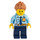 LEGO Police Officer with Spiked Hair Minifigure