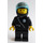 LEGO Politie met Zwart Zipper Jacket en Zwart Helm minifiguur