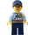 LEGO Police Woman with Cap, Ponytail and Worried Look Minifigure