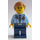 LEGO Polizei Woman mit Pferdeschwanz Minifigur