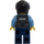 LEGO Policeman with Black Helmet Minifigure