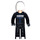 LEGO Policeman with Black Uniform and White Helmet with Light Flesh Head Minifigure