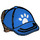 LEGO Paardenstaart Haar met Blauw Pet met Paw Print (35660 / 61404)