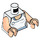 LEGO Portal Chell Minifig Torso mit Light Flesh Arme und Light Flesh Hände (973 / 76382)