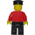 LEGO Post Office Worker met Zwart Hoed Minifiguur