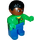 LEGO Postman mit Afro Duplo Abbildung