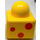 LEGO Primo Klods 1 x 1 med Duplo Kanin logo og 3 Rød spots på Modsatte sider (31000)