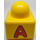 LEGO Primo Brique 1 x 1 avec Cheval Diriger et letter &quot;une&quot; sur Côtés opposés (31000)