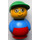 LEGO Primo Figure, Boy with Red Base, Blue Top, Green Hat, Glasses Primo Figure