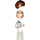 LEGO Princess Leia dans blanc Outfit Figurine Cheveux lisses