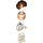 LEGO Prinses Leia met Wit Kleding Minifiguur met glad haar