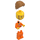 LEGO Prisoner (Male) with Orange Jumpsuit and Medium Dark Flesh Hair Minifigure