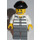 LEGO Prisoner Number 50380 mit Gold Zahn, Schwarz Deckel und Dark Stone Grey Beine Minifigur