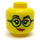 LEGO Programmer Minifigure Head (Recessed Solid Stud) (3626 / 61964)