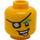 LEGO Punk Pirate Minifigure Head (Recessed Solid Stud) (3626 / 75559)