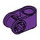 LEGO Purple Cross Block 90° 1 x 2 (Axle/Pin) (6536 / 40146)