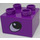 LEGO Purple Duplo Brick 2 x 2 with Eye (3437 / 45166)