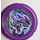 LEGO Purple Technic Bionicle Weapon Throwing Disc with Energy, 3 Pips, Electro Logo (32171)