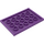 LEGO Purple Tile 4 x 6 with Studs on 3 Edges (6180)