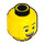 LEGO Queasy Mand Minifigur Hoved med smil (forsænket solid knops) (17956 / 23102)