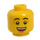 LEGO Queasy Mand Minifigur Hoved med smil (forsænket solid knops) (17956 / 23102)