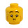 LEGO Queasy Mand Minifigur Hoved med smil (forsænket solid knops) (17956 / 23102)