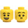 LEGO Queasy Man Minifigure Hoofd met glimlach (verzonken massieve stud) (17956 / 23102)