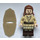 LEGO Qui-Gon Jinn s Poncho a Šedá v Vousy Minifigurka