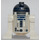 LEGO R2-D2 Figurine (Tête plate argentée, impression bleu foncé, points lavande)