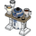 LEGO R2-D2 avec Bronzer Foncé Serving Tray et Plat Argent Tête Minifigurine