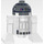 LEGO R2-D2 с Апартамент Сребро Глава и Dark Розово Dots с Printed обратно Минифигурка