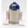 LEGO R2-D2 met Plat Zilver Hoofd en Rood Dots met Blauw Minifiguur